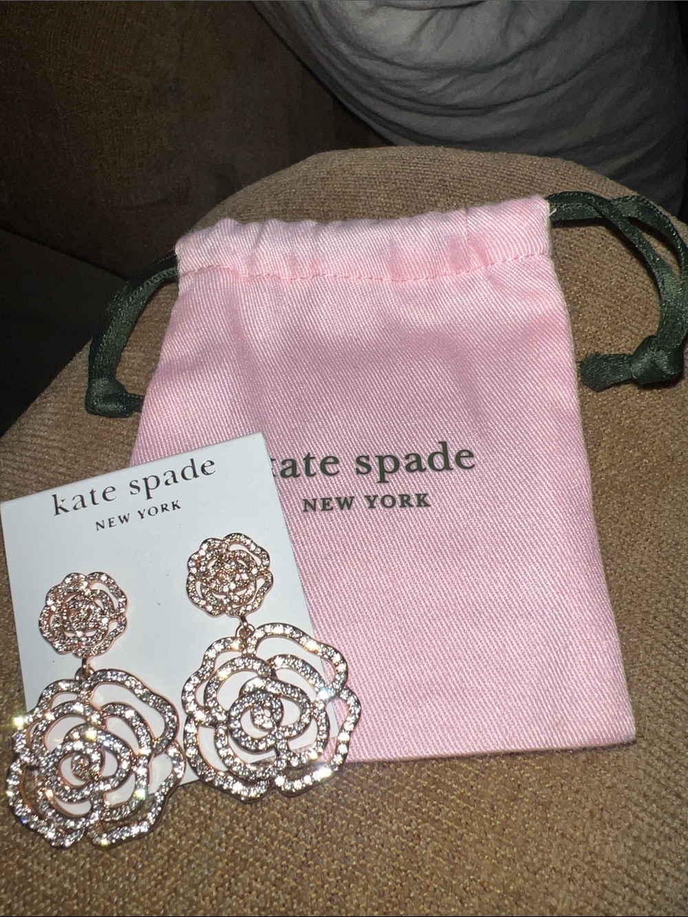 kate spade Rose Gold Floral Drop Earrings